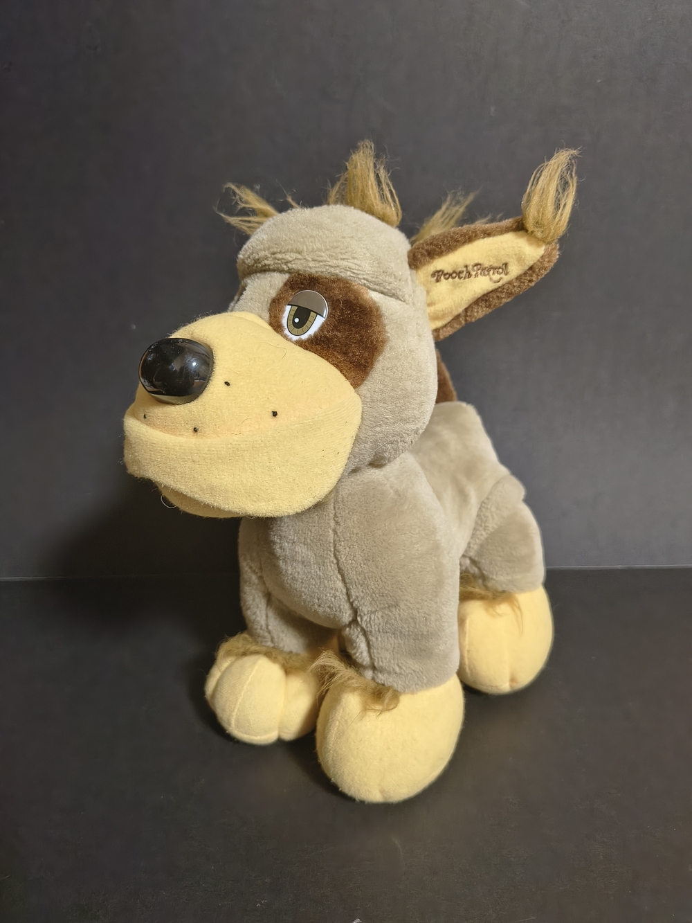 10" Tonka Pooch Patrol Spike Plush Dog Lips Make Him Snarl/Smile 1990 Vintage